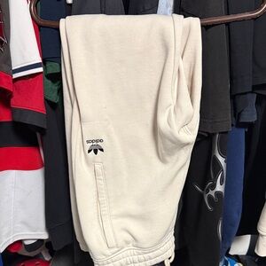 adidas Cream/Off-White Trefoil Joggers